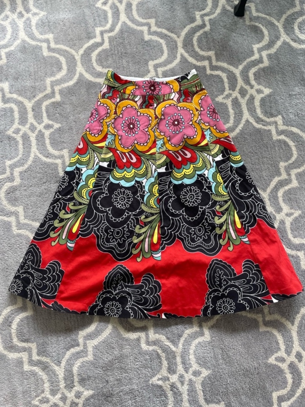 Alice + Olivia Floral A-Line Skirt Worn by Michelle Obama